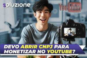 CNPJ para monetizar no YouTube - imagem de youtuber gravando com câmera dslr e recebendo do adsense