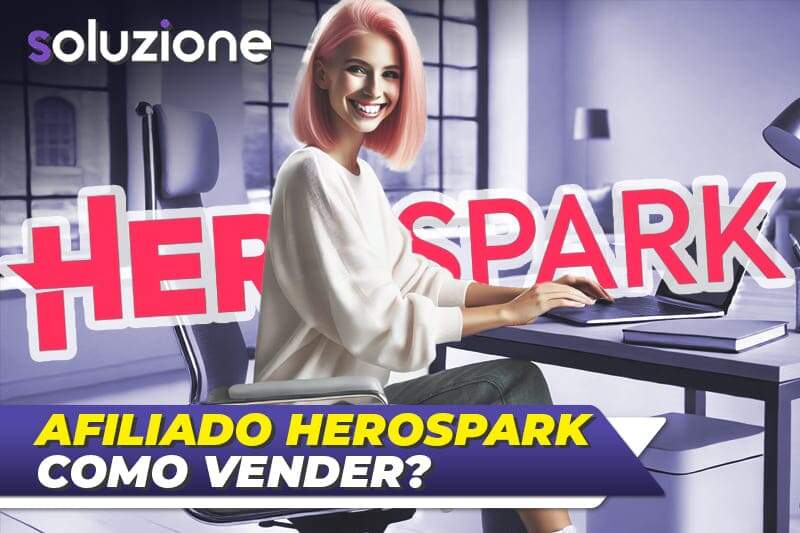 Como vender na Herospark como afiliado - Imagem de afiliada digital fazendo venda online na Herospark