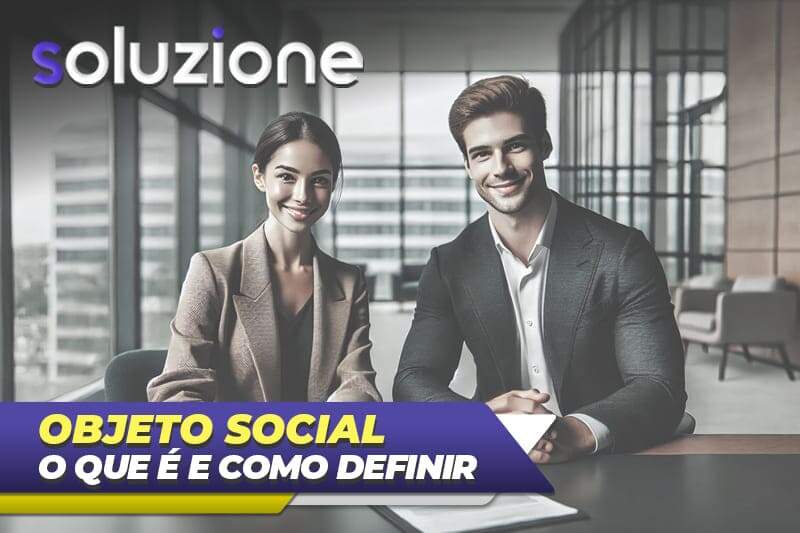 Objeto Social - Imagem de empresaria e contador definindo o objeto social no contrato social