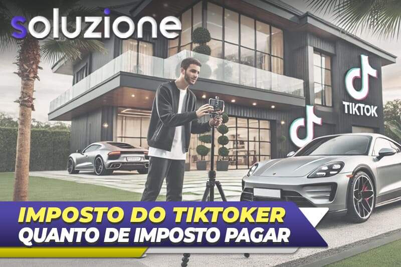 Tributação para Tiktokers - Imagem de Influencer gravando vídeos para o TikTok